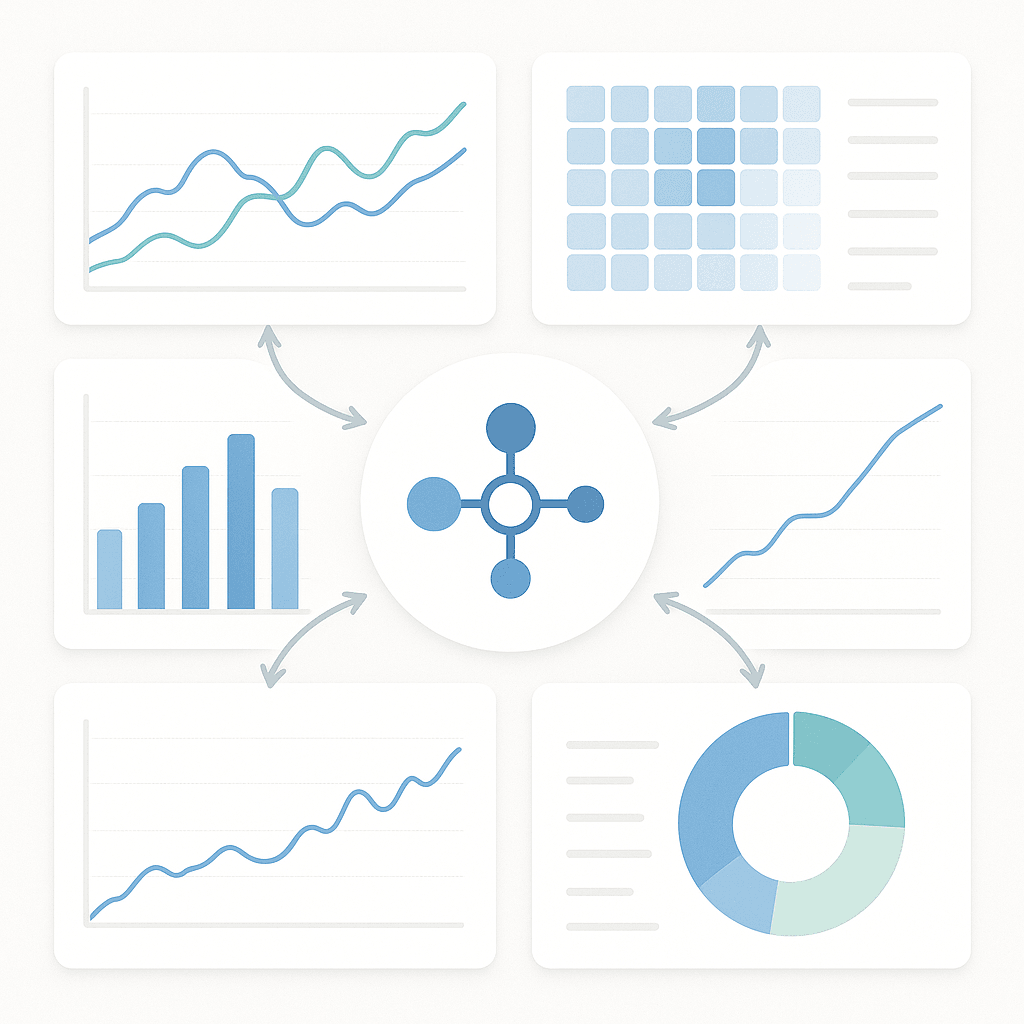 Unified analytics dashboard illustration