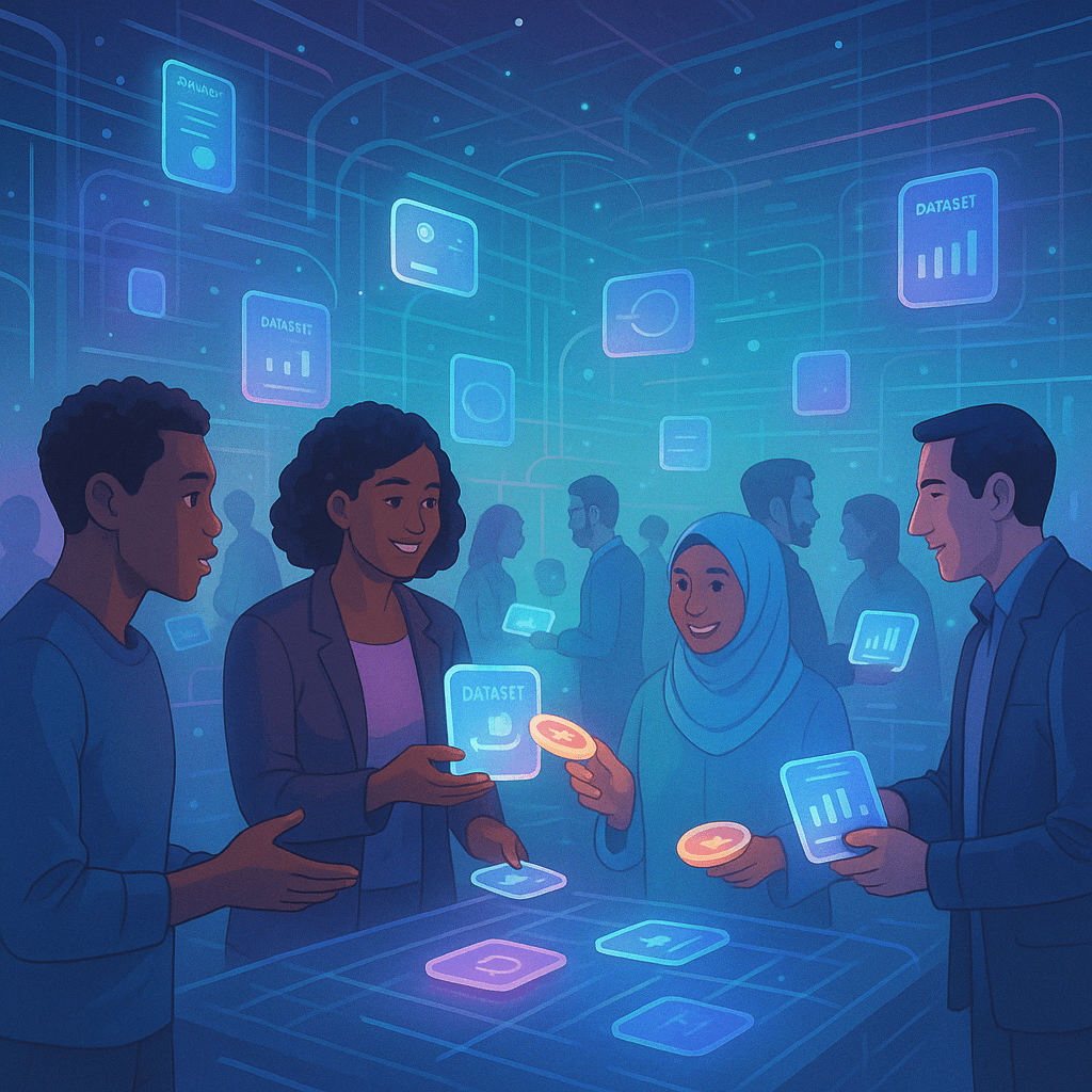 Data marketplace illustration
